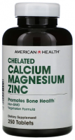 American Health Chelated Calcium Magnesium Zinc (Кальций Магний + Цинк) 