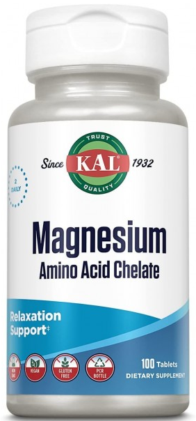 Магний Хелат Magnesium Amino Acid Chelate 220 мг KAL (100 таб)