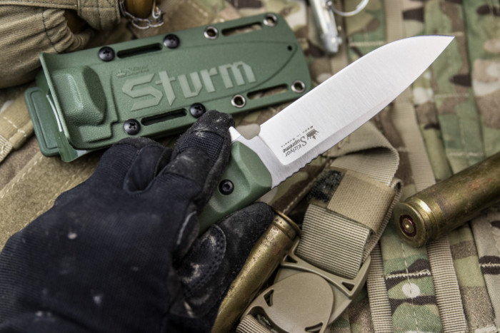 Тактический нож Sturm AUS-8 Satin Хаки