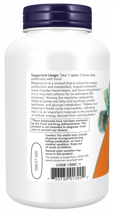 Magnesium Malate 1000 мг (магний малат) NOW Foods (180 табл)