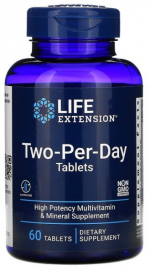 Two-per-day Multivitamin (мультивитамины, две в день) 60 таблеток LIFE Extension