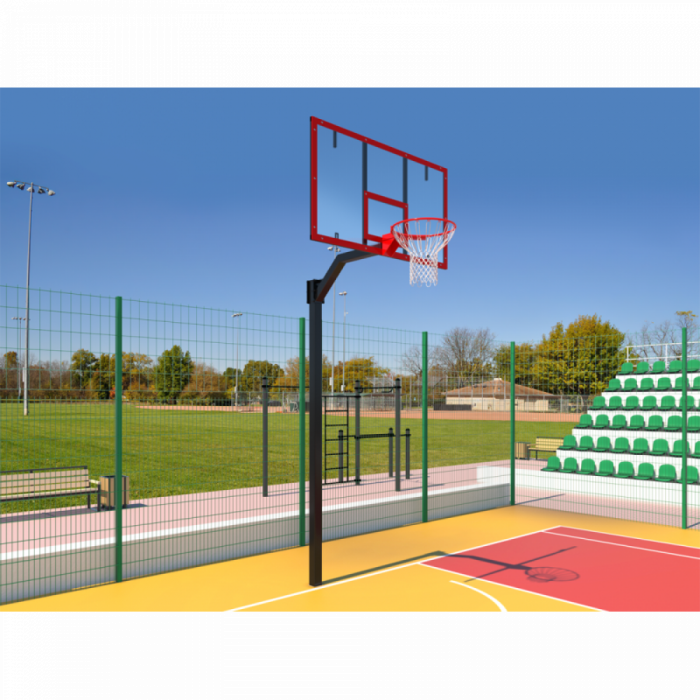 Стойка баскетбольная разборная регулируемая под бетонирование (вынос 1200мм)