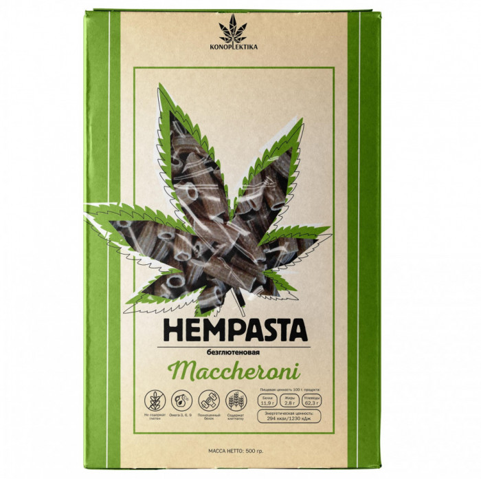 Макароны из конопляной муки Без глютена Hempasta Casarece (500 г)