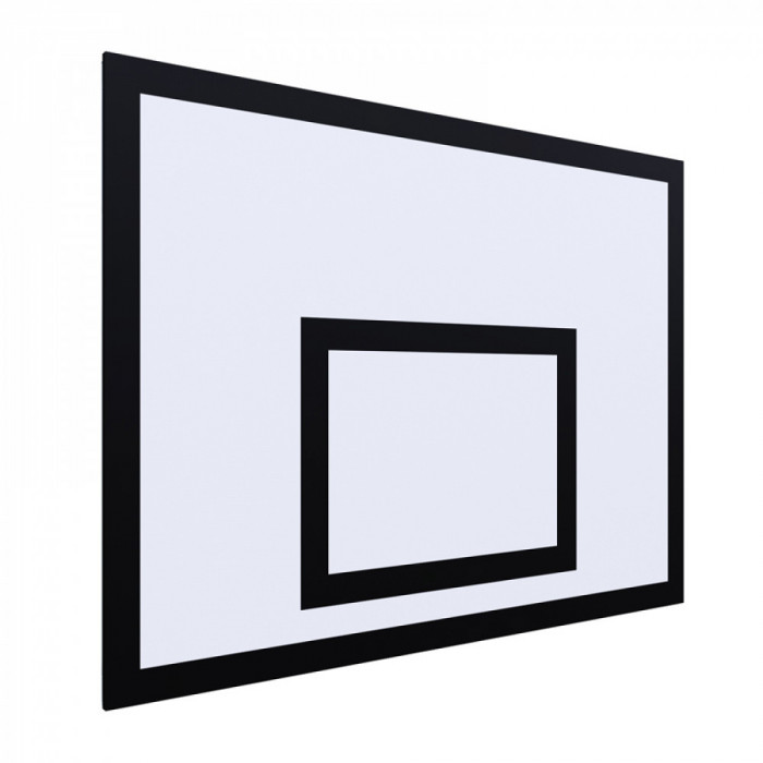 Щит баскетбольный тренировочный 1200х900 без рамы ФАНЕРА 18мм цвет разметки ЧЕРНЫЙ