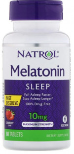 Natrol Melatonin (Мелатонин Быстрорастворимый) 10 mg