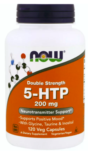 5-HTP 200 мг (5-гидрокситриптофан) 120 вег. капсул NOW