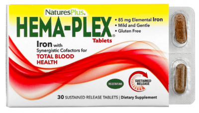 Hema-Plex (Комплекс с железом) Nature's Plus (30 табл)