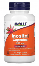NOW Inositol (Инозитол) 500 mg Veg Capsules 