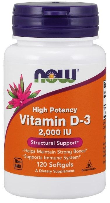 NOW Vitamin D-3 2000 IU (30 кап)
