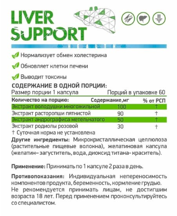 NaturalSupp Liver support (60 капс)