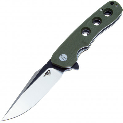 Складной нож Bestech Arctic сталь D2 Black/Satin, рукоять Green G10
