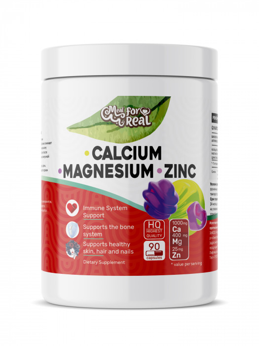 Calcium Magnesium Zinc (кальций, магний, цинк) 90 капсу