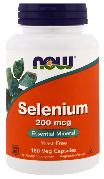 NOW Selenium Yeast Free 200 mg (180 вег капс)