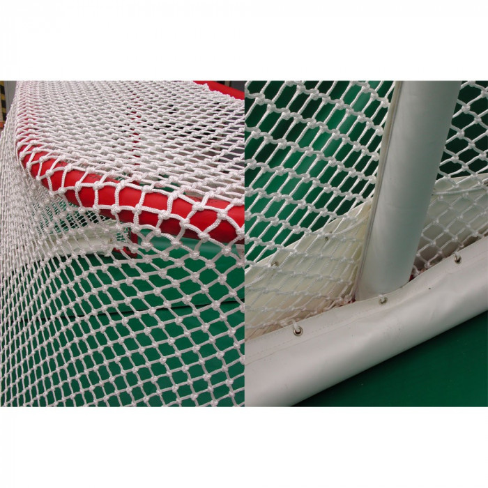 Сетка хоккейн. "KV.REZAC" арт.31965359, a:1.88 b:1.24 c:2.58 d:4.18м, нить 3 мм ПП бел.