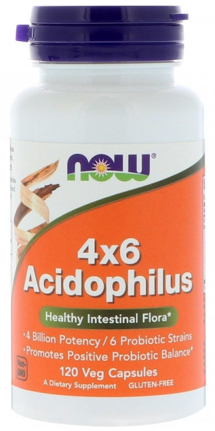 NOW Acidophilus 4x6 (120 капс)
