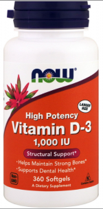 NOW Vitamin D3 1000 МЕ (360 кап)