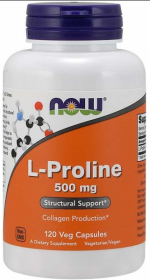 L-Proline 500 мг Now (120 вег капс)