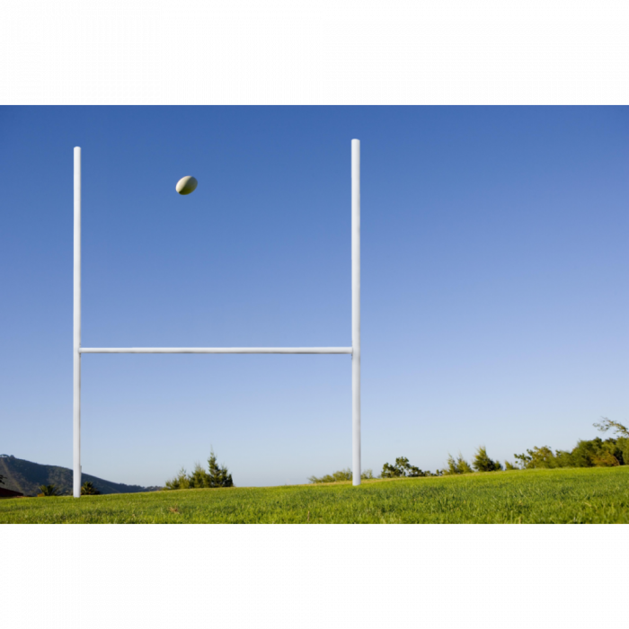 Ворота для регби 5650х3000мм стационарные алюминиевые, профиль овальный 100х120мм