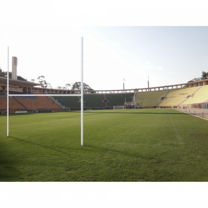 Ворота для регби 5650х3000мм стационарные алюминиевые, профиль овальный 100х120мм