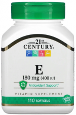 Витамин Е 180 мг (400 МЕ) 21st Century (110 кап)