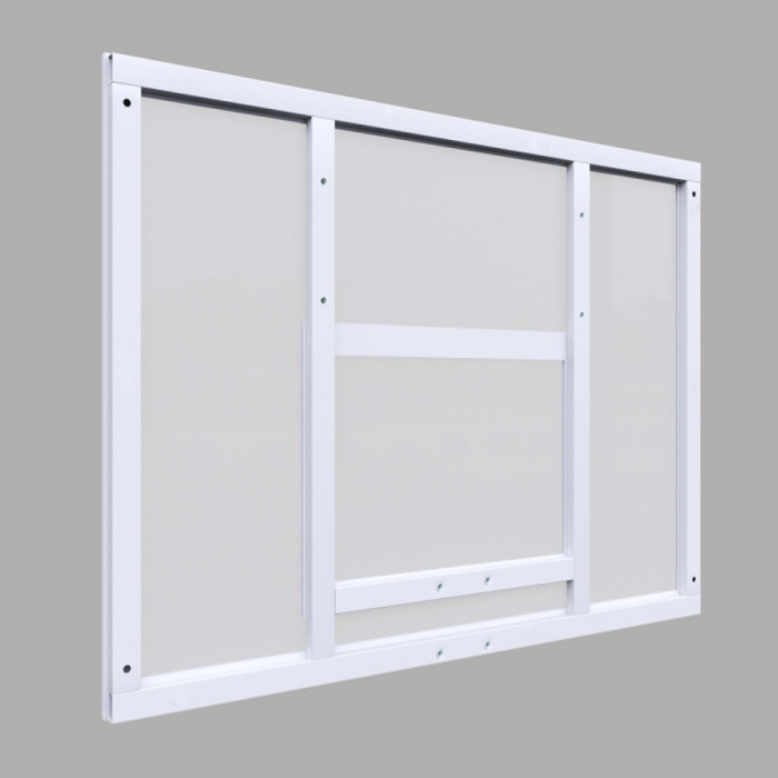 Щит баскетбольный тренировочный 1200х900 на раме ПОЛИКАРБОНАТ цвет разметки БЕЛЫЙ