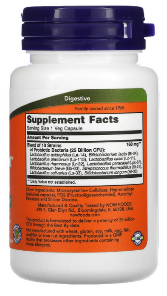 Probiotic-10 25 млрд Now (50 вег капс)
