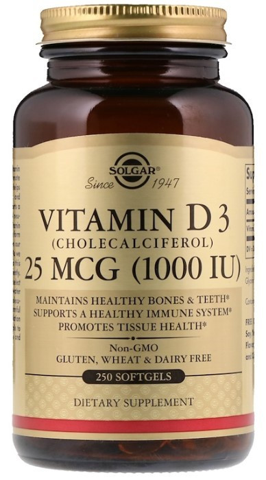 Solgar Витамин D3 1000 МЕ (250 капс)