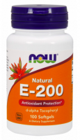 E-200 Da (витамин Е) 100 гелевых капсул NOW Foods