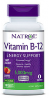 Natrol Vitamin B-12 5000 mcg Быстрорастворимый (100 табл)