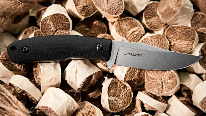 Туристический нож Asket VG10 StoneWash Kydex