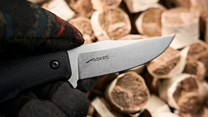 Туристический нож Asket VG10 StoneWash Kydex