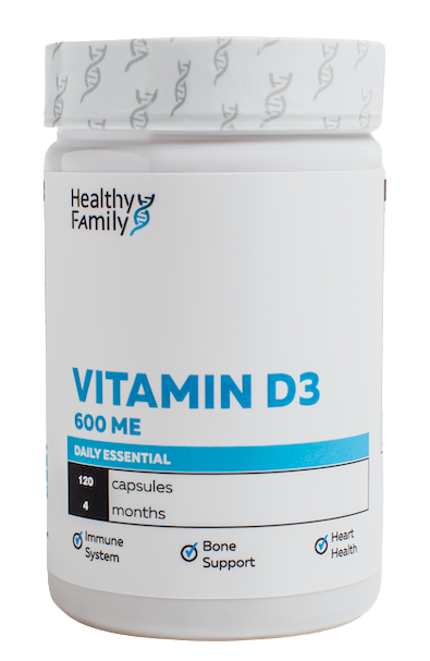 Healthy Family Витамин D3 600 ME (120 капс)