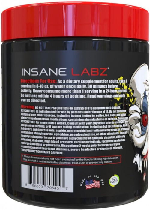 Предтренировочный комплекс Insane Labz Psychotic