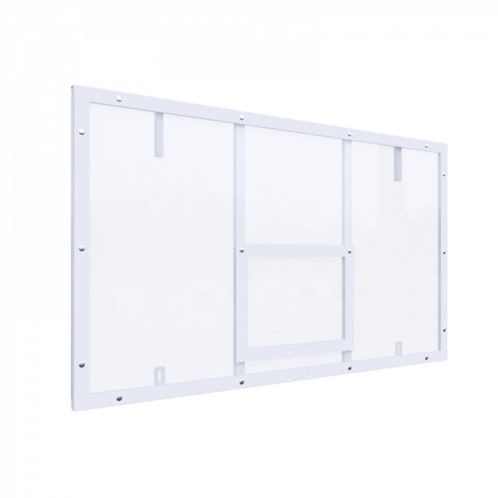 Щит баскетбольный игровой 1800х1050 на раме ПОЛИКАРБОНАТ цвет разметки БЕЛЫЙ