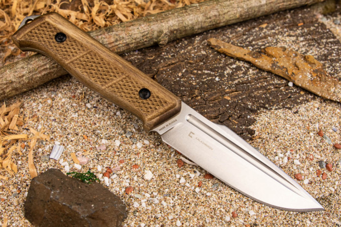 Туристический нож Baikal D2 Stonewash (орех)