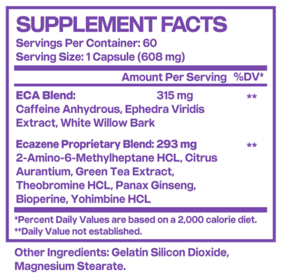 WTF Labz Жиросжигатель ECA ZENE (60 капс)