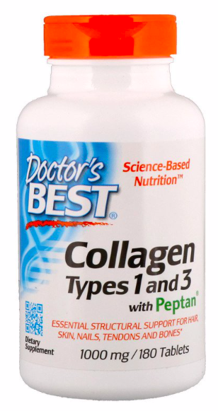 Doctor's Best Коллаген типа 1 и 3 1000 мг (180 табл)