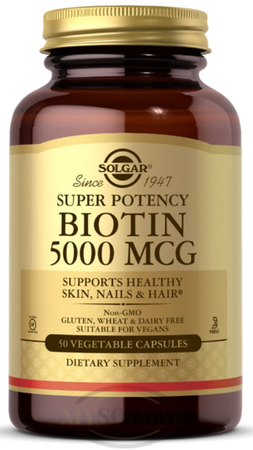 Solgar Biotin 5000 мкг (50 вег капс)