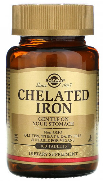Solgar Chelated Iron (железо) (100 таб)
