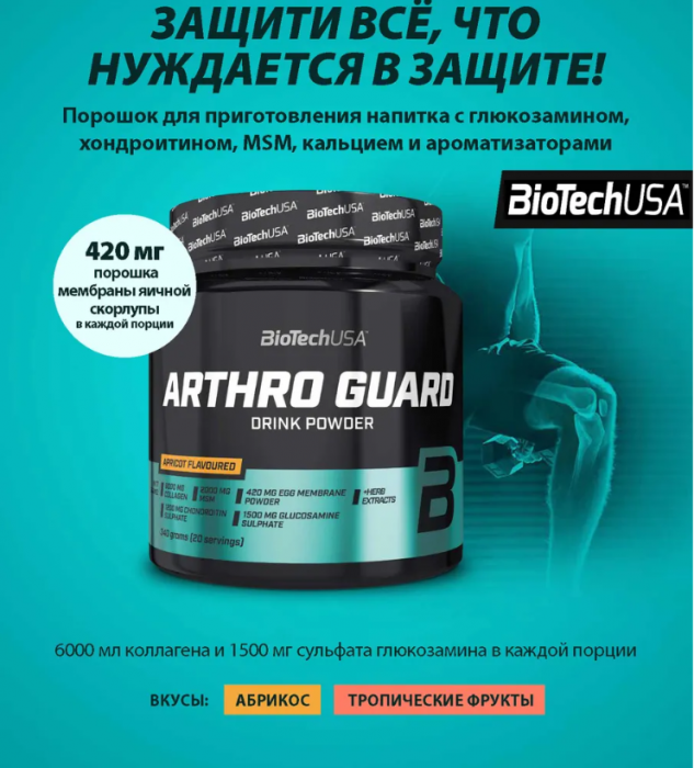 Хондропротектор Arthro Forte Powder BioTechUSA (340 гр)
