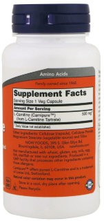 NOW L-Carnitine 500 мг (30 кап)