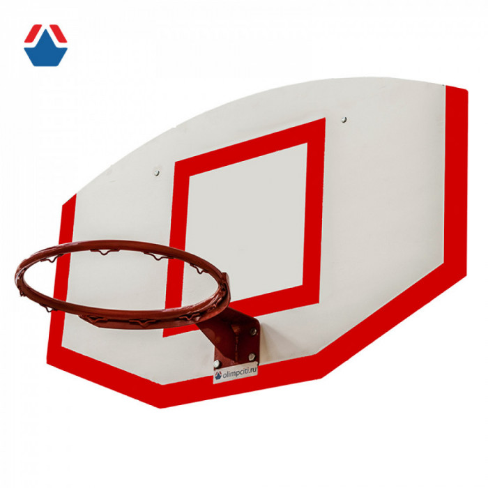 Щит стритбольный фанерный (1250х750mm), цвет разметки КРАСНЫЙ