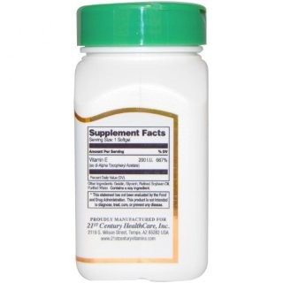 21st Century Витамин E 200 (110 кап)