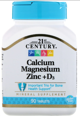 21st Century Cal Mag Zinc + D3 (Кальций Магний Цинк + D3)