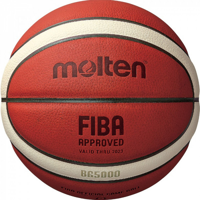 Мяч баск. "MOLTEN B6G5000" р.6, FIBA Appr, 12 панелей, нат.кожа, бутил.камера, кор-беж-чер