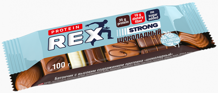 Батончик с высоким содержанием белка Protein Rex Strong (100 гр)