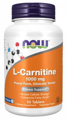 L-Carnitine Tartrate 1000 мг NOW 50 таб