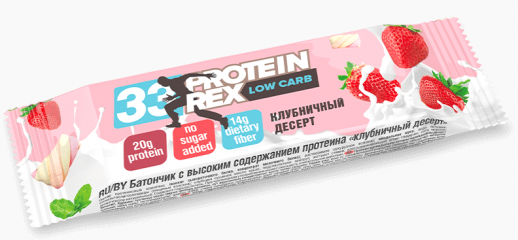 Батончик с высоким содержанием белка Protein Rex GYM (60 гр)