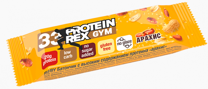 Батончик с высоким содержанием белка Protein Rex GYM (60 гр)