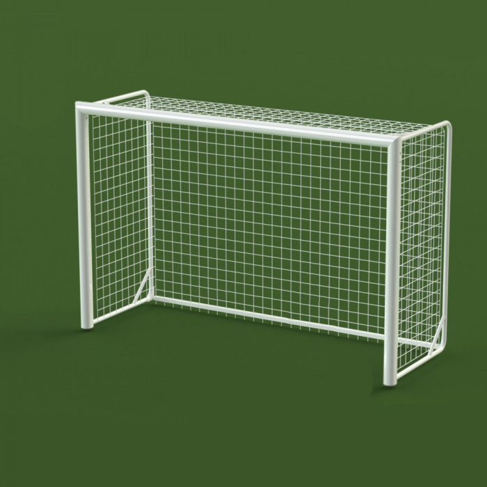 Ворота гандбол - мини-футбол 3х2х1 м., алюминиевый профиль овальный 100х120 мм.